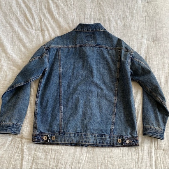 Wild Fable Oversized Denim Shirt Jean Jacket 100% cotton Sz XS Casual Work Fall - Picture 2 of 8